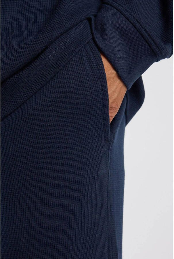 America Today pyjamabroek met wafelstructuur donkerblauw - Foto 2