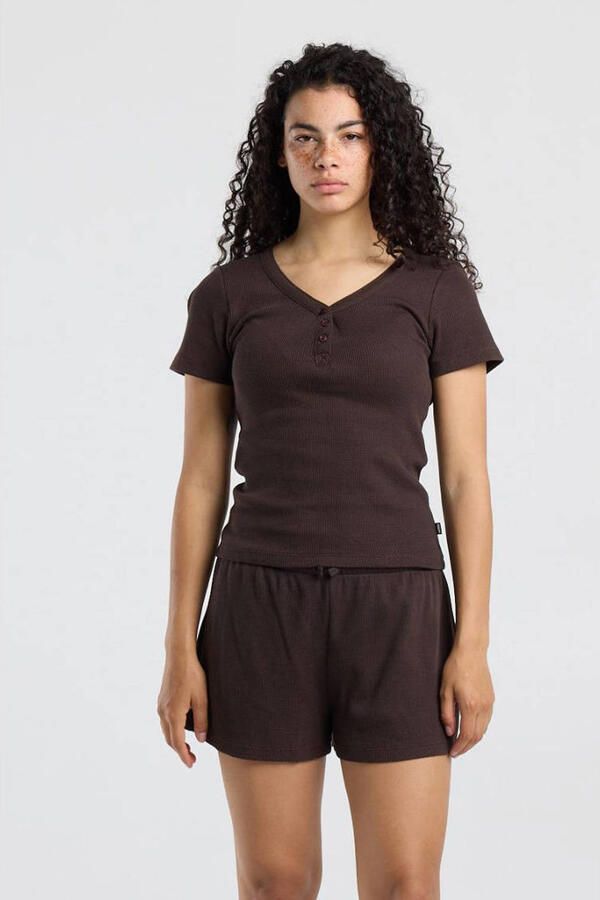 America Today pyjamashort donkerbruin