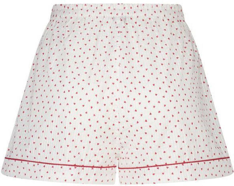 America Today pyjamashort Macie wit rood - Foto 2