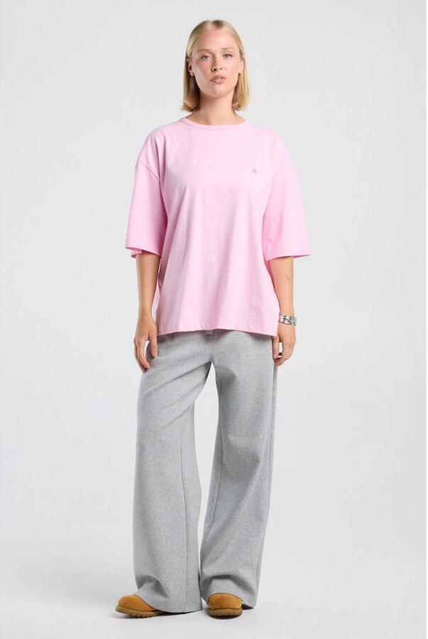 America Today rechtvallend T-shirt lichtroze - Foto 3