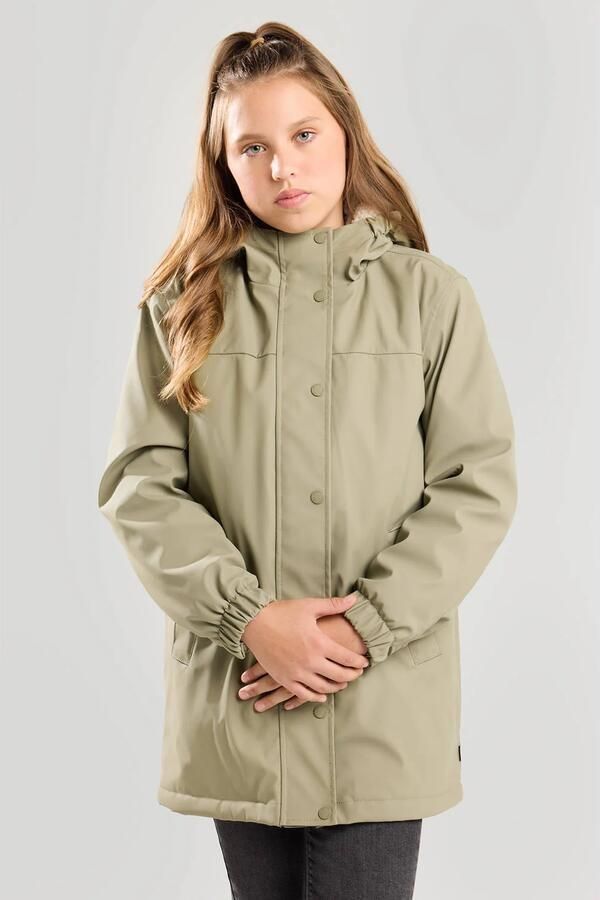 America Today regenjas beige Meisjes Polyester Capuchon Effen 122 128 - Foto 2