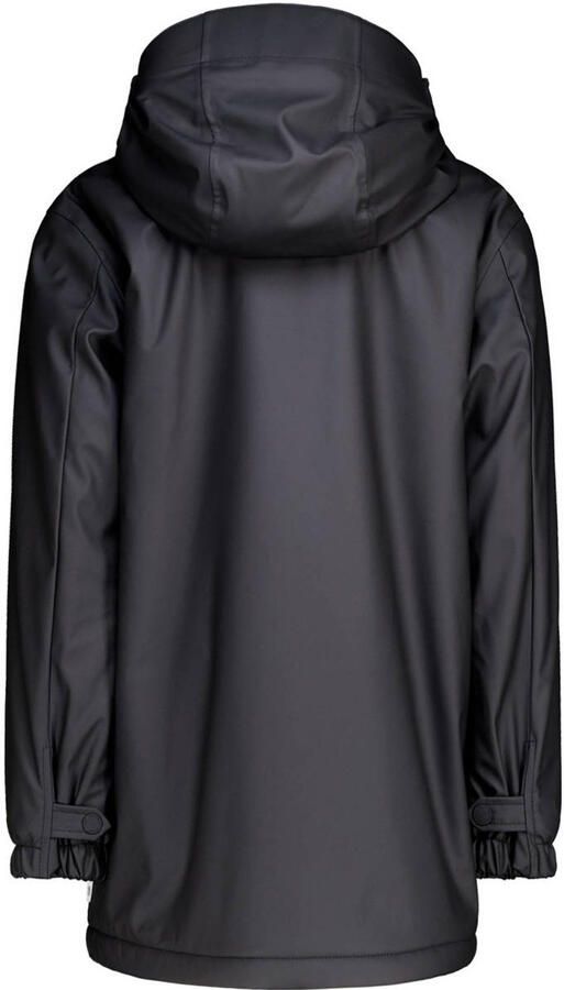 America Today regenjas zwart Meisjes Polyester Capuchon Effen 158 164