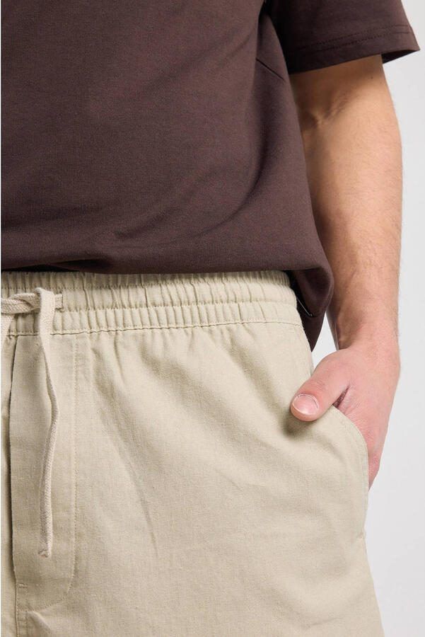 America Today regular casual short met linnen beige - Foto 2