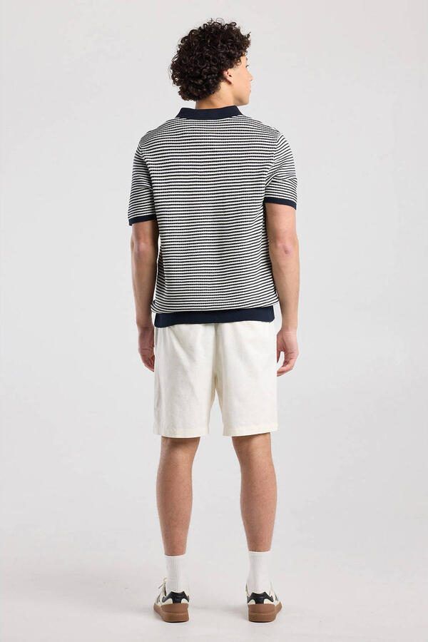 America Today regular casual short met linnen ecru - Foto 2