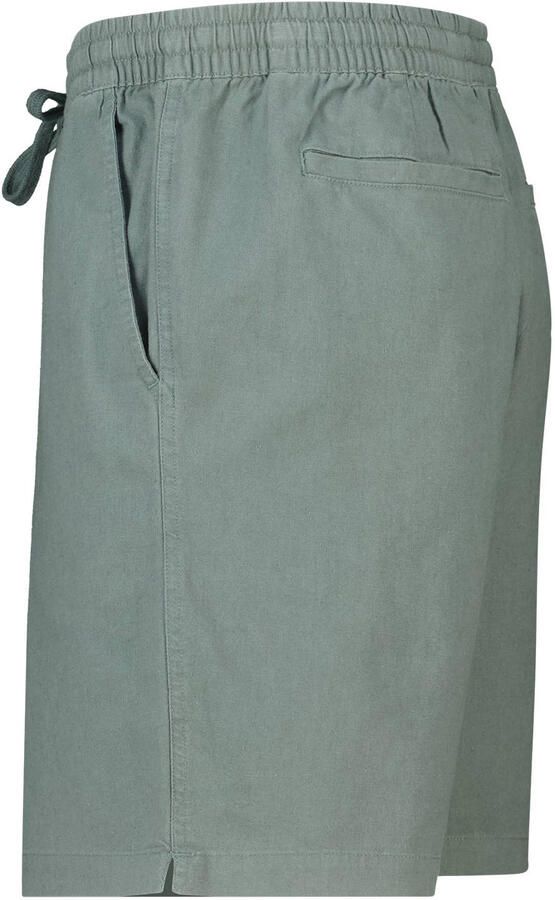 America Today regular casual short met linnen groen - Foto 3