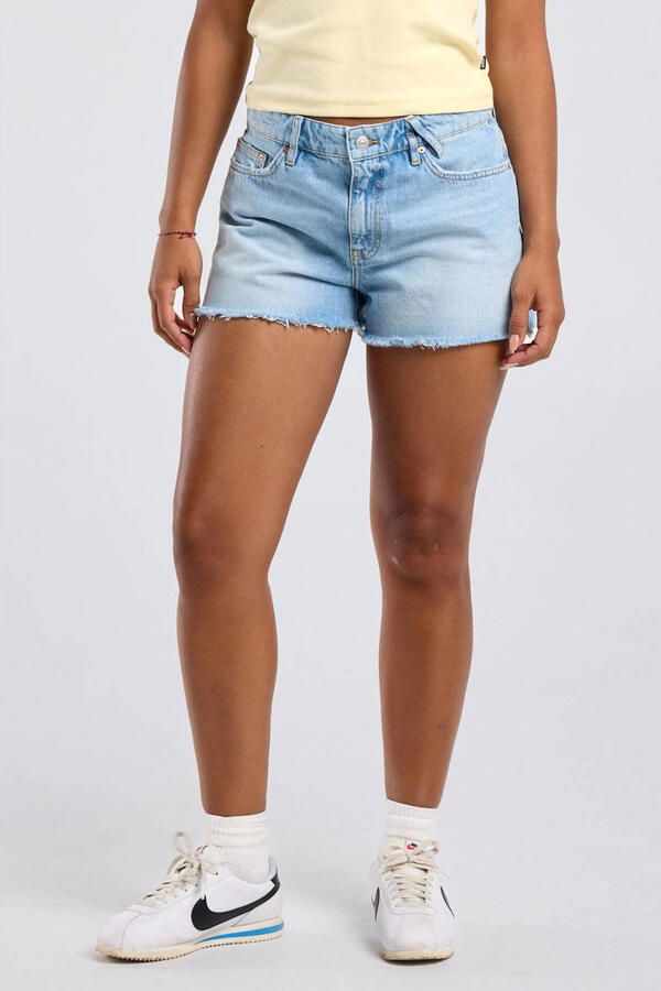 America Today regular fit denim short lichtblauw