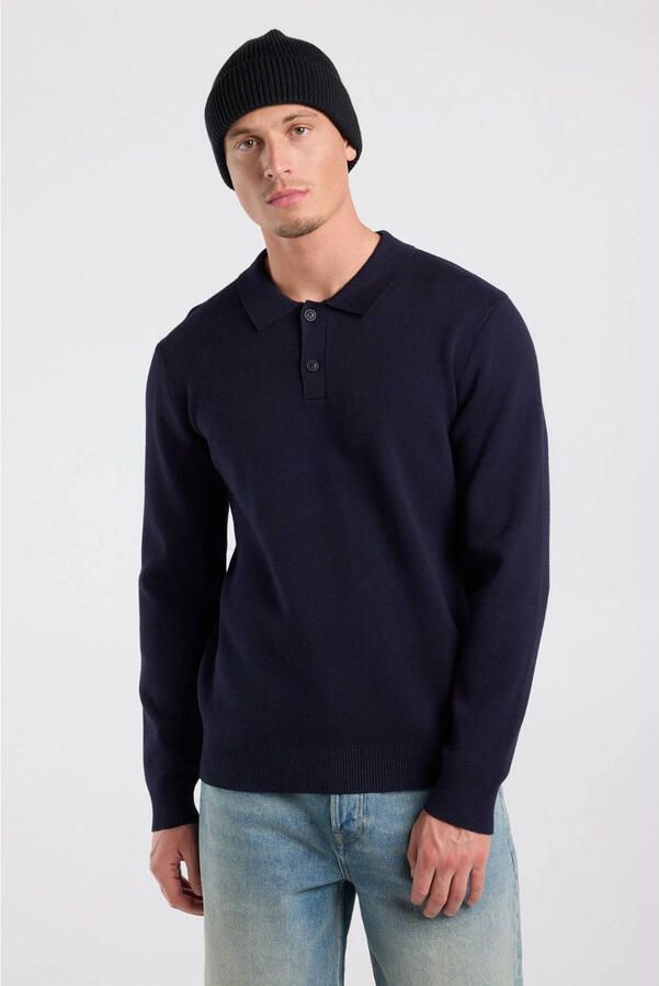 America Today regular fit polo donkerblauw