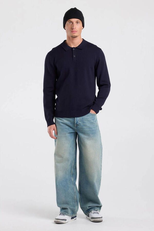 America Today regular fit polo donkerblauw - Foto 2