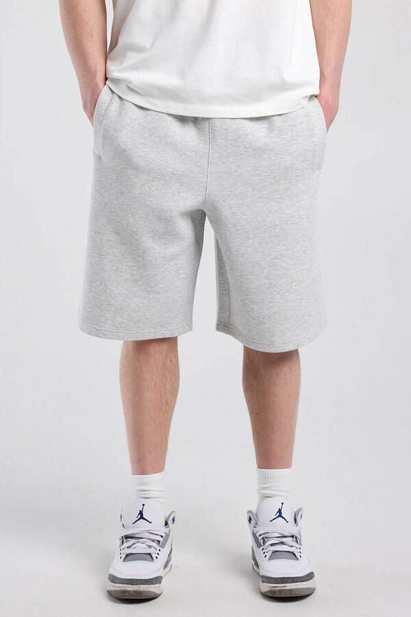 America Today regular fit sweatshort lichtgrijs gemêleerd