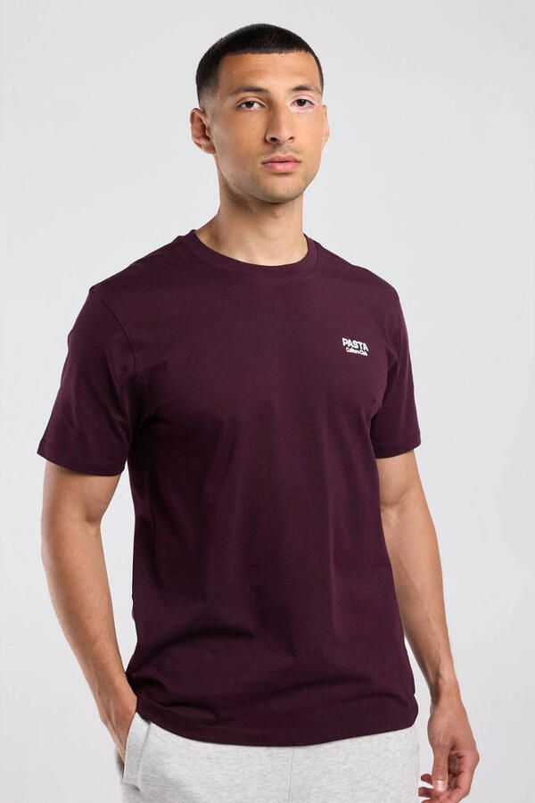 America Today regular fit T-shirt met backprint bordeauxrood