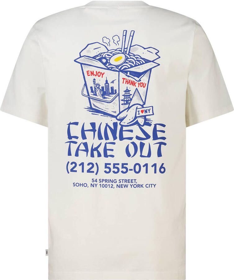 America Today regular fit T-shirt met backprint wit - Foto 3