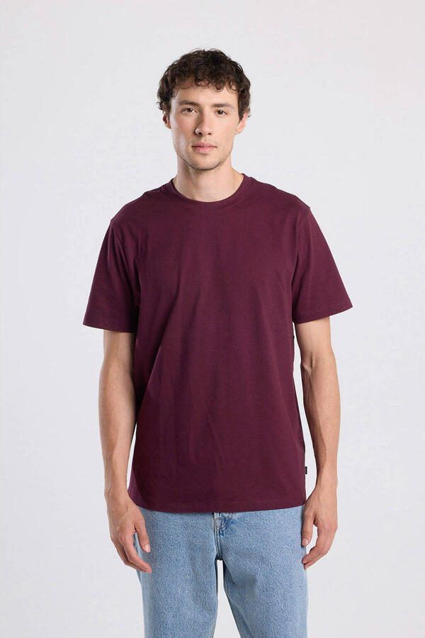 America Today regular T-shirt burgundy