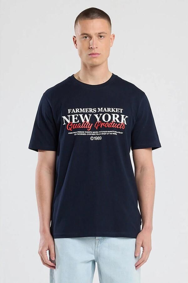America Today regular T-shirt donkerblauw - Foto 3