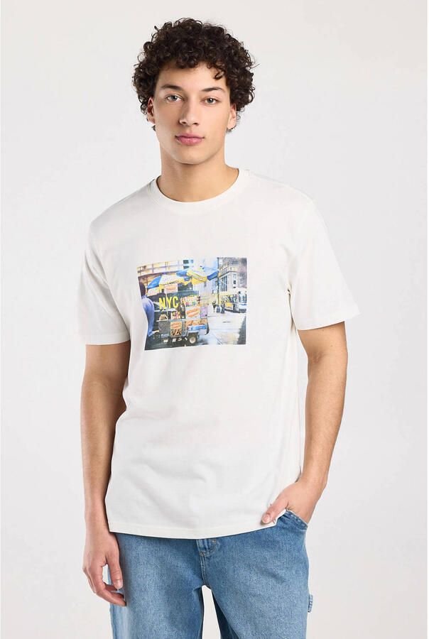 America Today regular T-shirt ecru