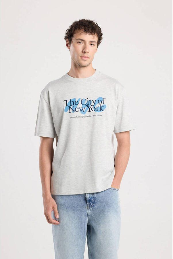 America Today regular T-shirt grijs - Foto 3