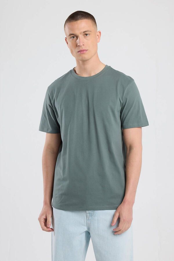 America Today regular T-shirt grijsgroen