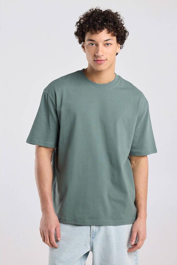 America Today regular T-shirt grijsgroen