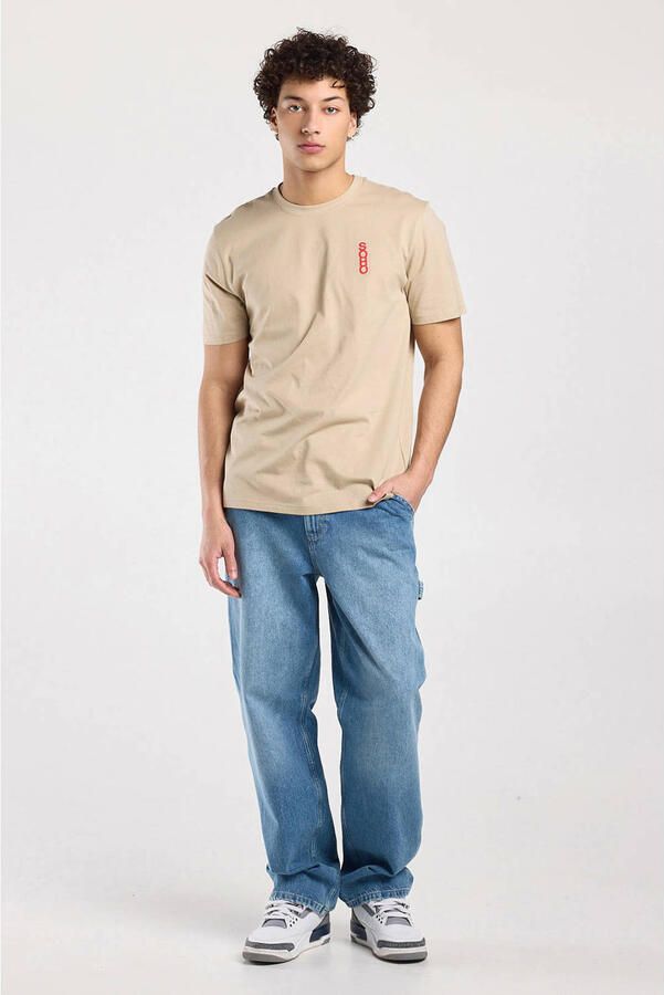 America Today regular T-shirt met backprint beige - Foto 3
