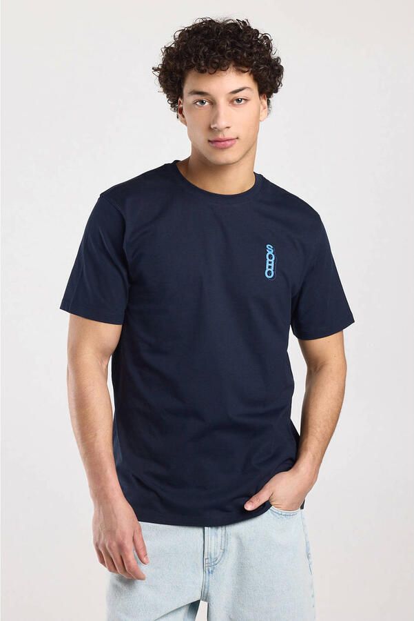 America Today regular T-shirt met backprint blauw