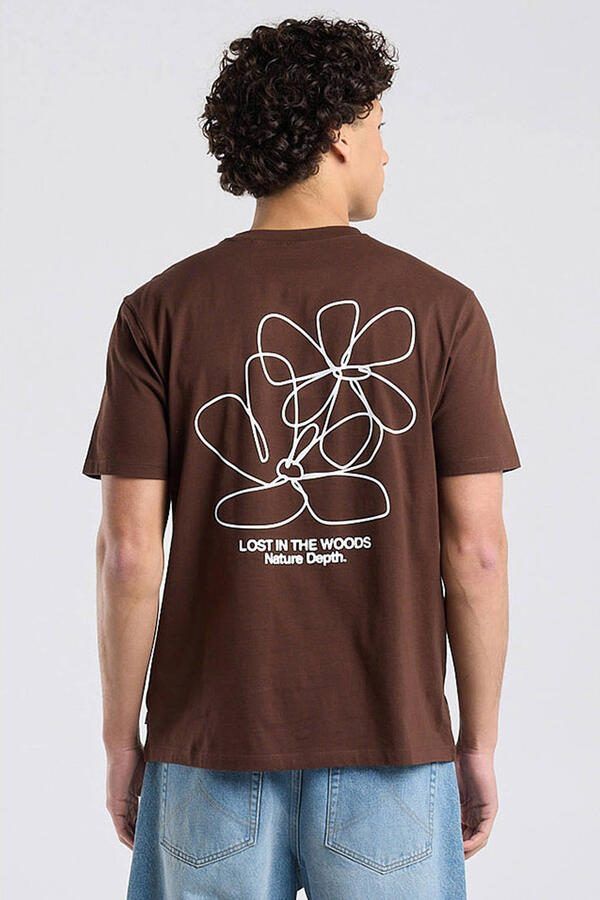 America Today regular T-shirt met backprint bruin - Foto 2