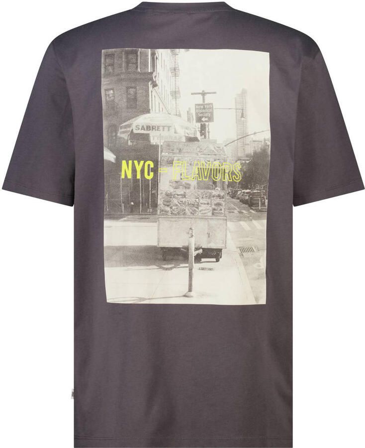 America Today regular T-shirt met backprint grijs - Foto 3