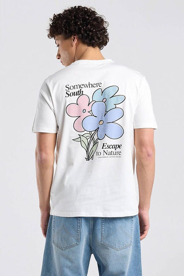America Today regular T-shirt met backprint wit - Foto 2