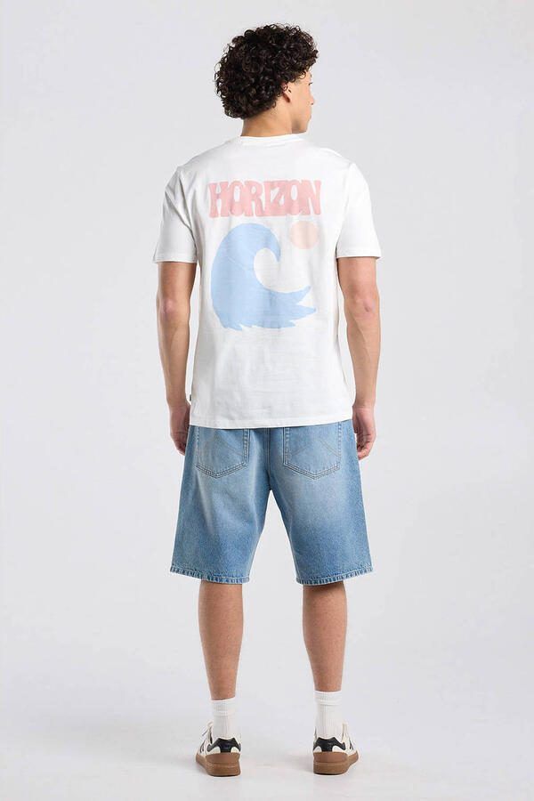 America Today regular T-shirt met backprint wit - Foto 3