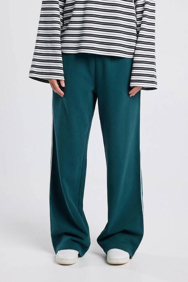 America Today regular waist casual broek petrol