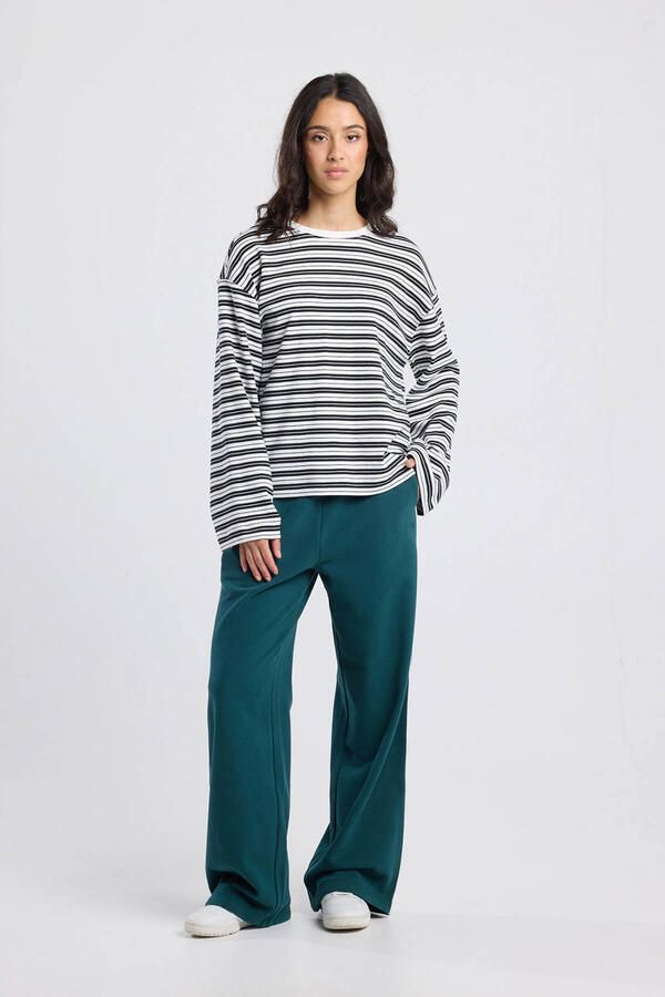 America Today regular waist casual broek petrol - Foto 3