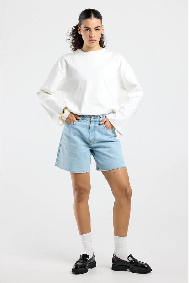 America Today regular waist short light blue denim - Foto 3