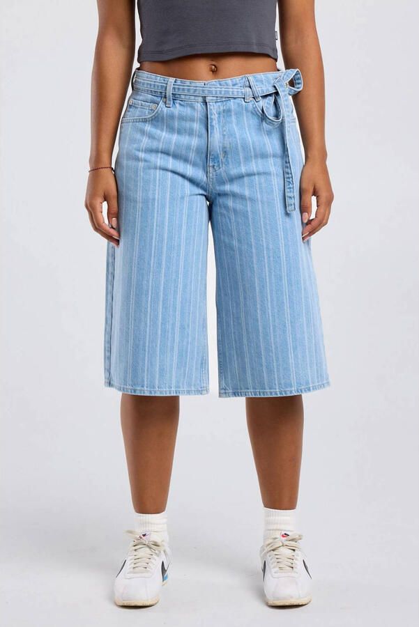 America Today regular waist short light blue denim