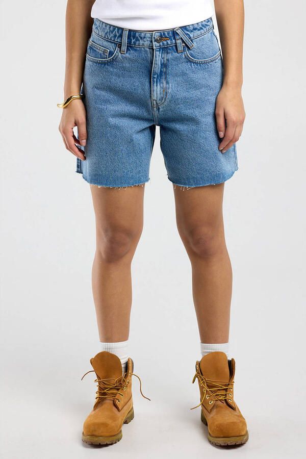America Today regular waist short medium blue denim