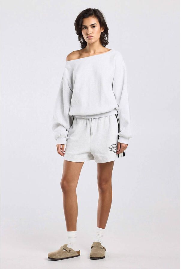 America Today regular waist sweatshort lichtgrijs - Foto 2
