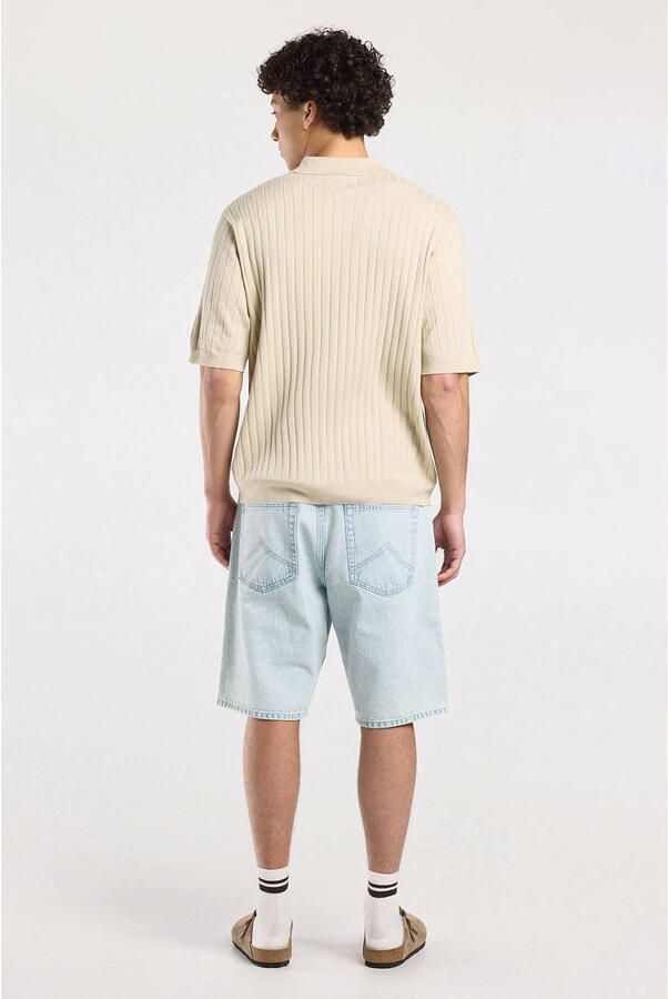 America Today relaxed casual overhemd gebreid beige - Foto 2