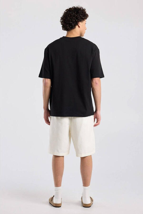 America Today relaxed casual short met linnen ecru - Foto 2
