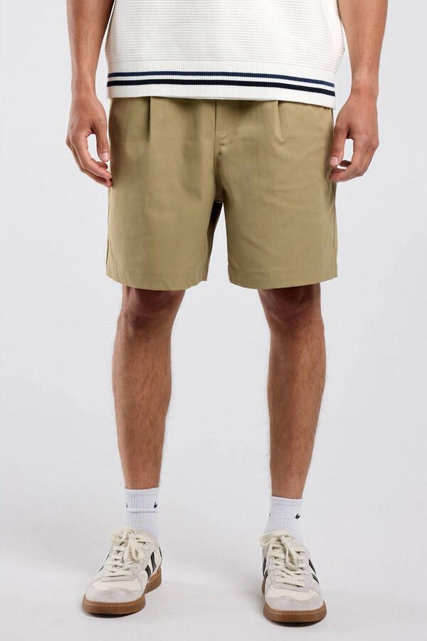America Today relaxed fit casual short camel