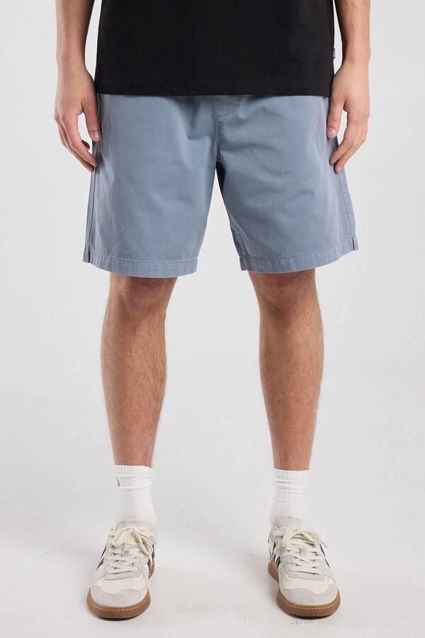 America Today relaxed fit casual short gewassen blauw
