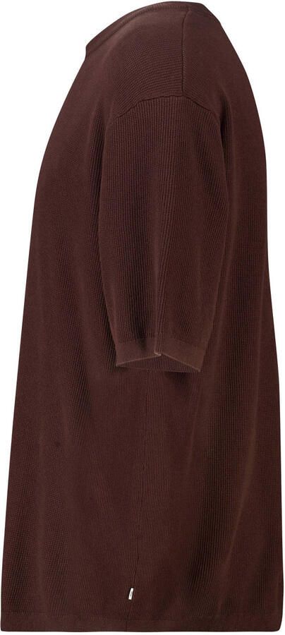 America Today relaxed fit gebreid T-shirt bruin - Foto 3