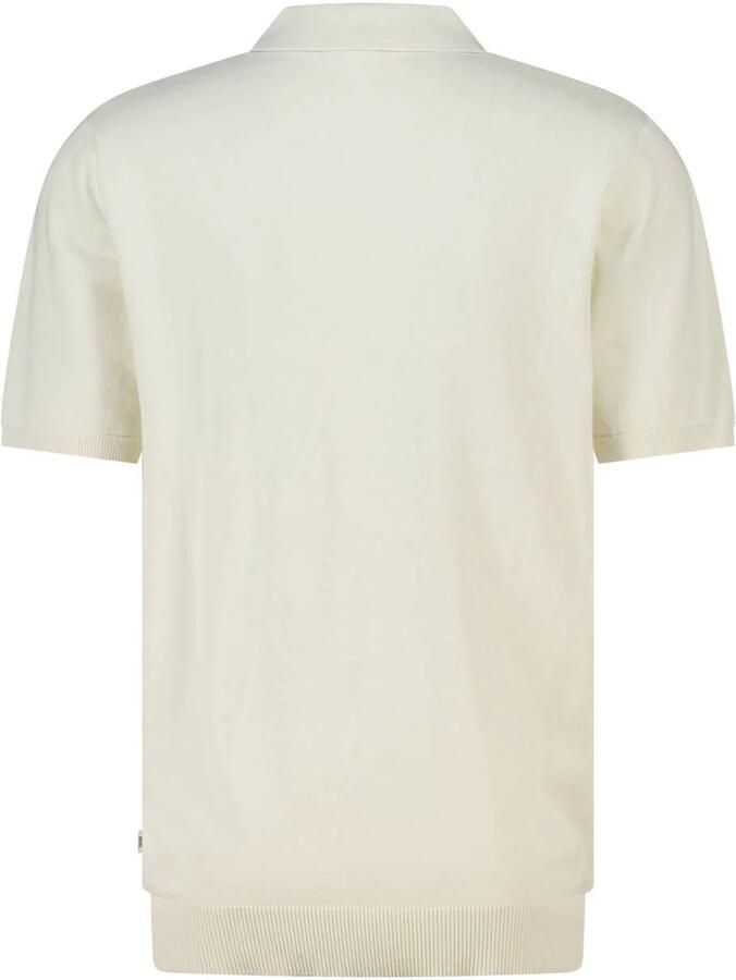 America Today relaxed fit gebreide polo ecru - Foto 2