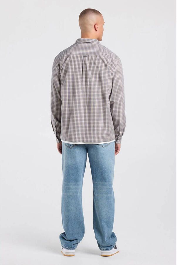 America Today relaxed fit geruit overhemd wit blauw - Foto 3