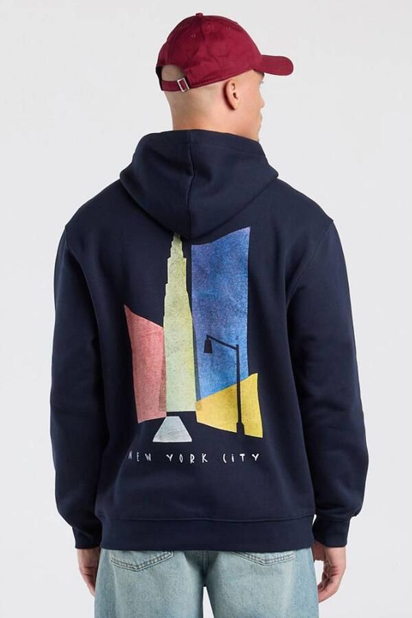America Today relaxed fit hoodie met backprint donkerblauw - Foto 2