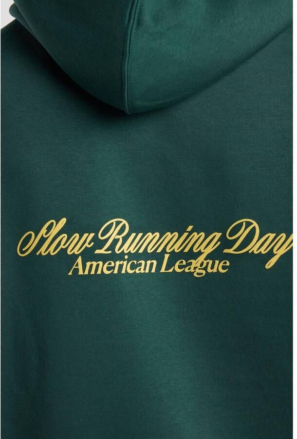 America Today relaxed fit hoodie met backprint donkergroen - Foto 2