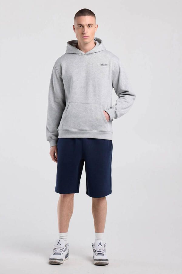America Today relaxed fit hoodie met backprint lichtgrijs - Foto 2