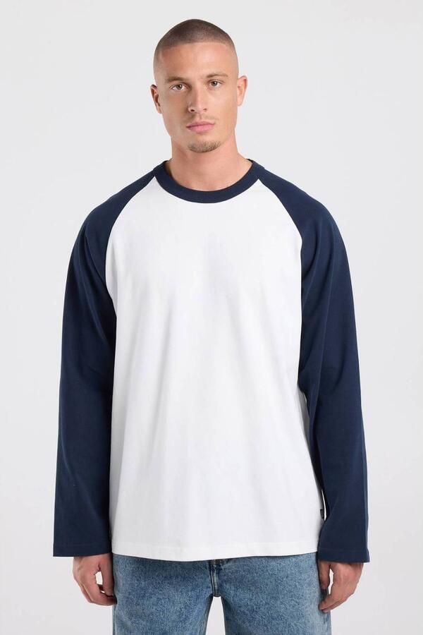 America Today relaxed fit longsleeve blauw