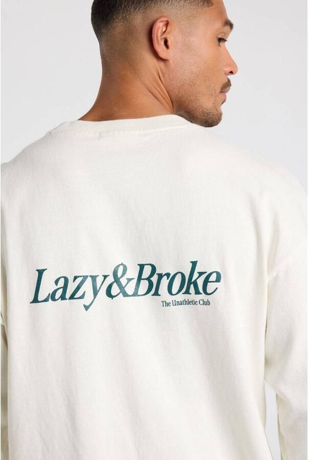America Today relaxed fit longsleeve met backprint ecru - Foto 2