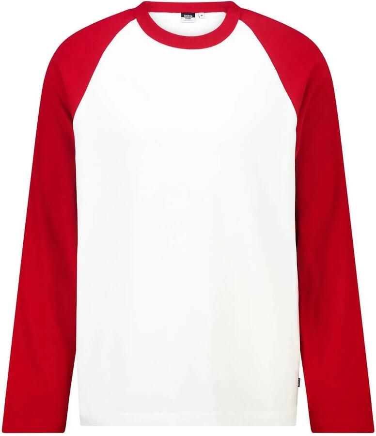 America Today relaxed fit longsleeve rood - Foto 2