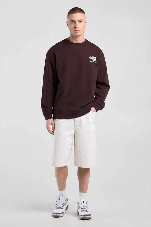 America Today relaxed fit sweater bruin - Foto 3