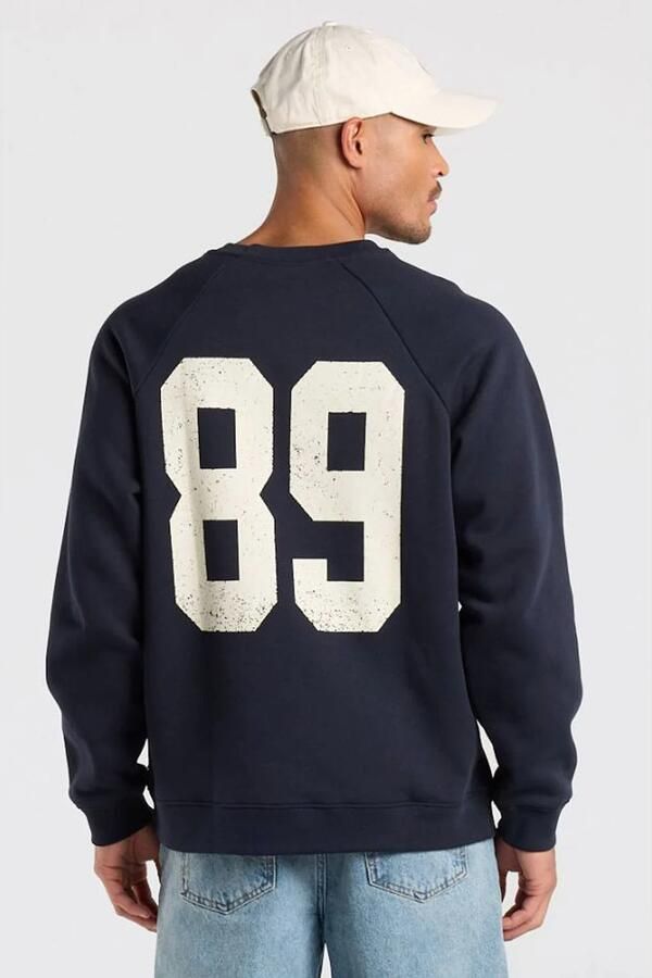 America Today relaxed fit sweater met backprint donkerblauw - Foto 3