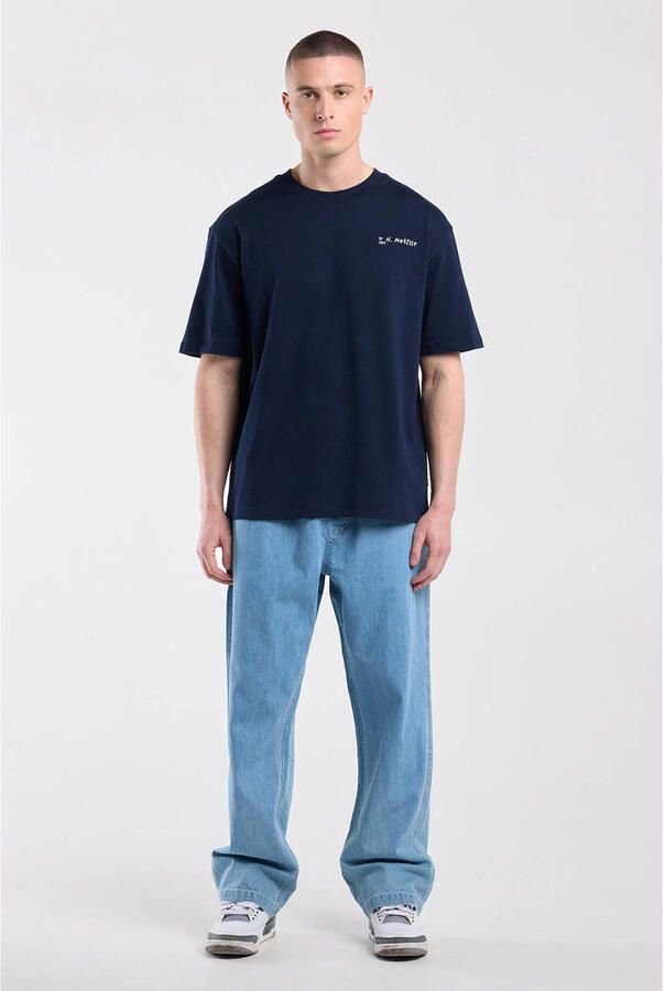 America Today relaxed fit T-shirt met backprint blauw - Foto 2