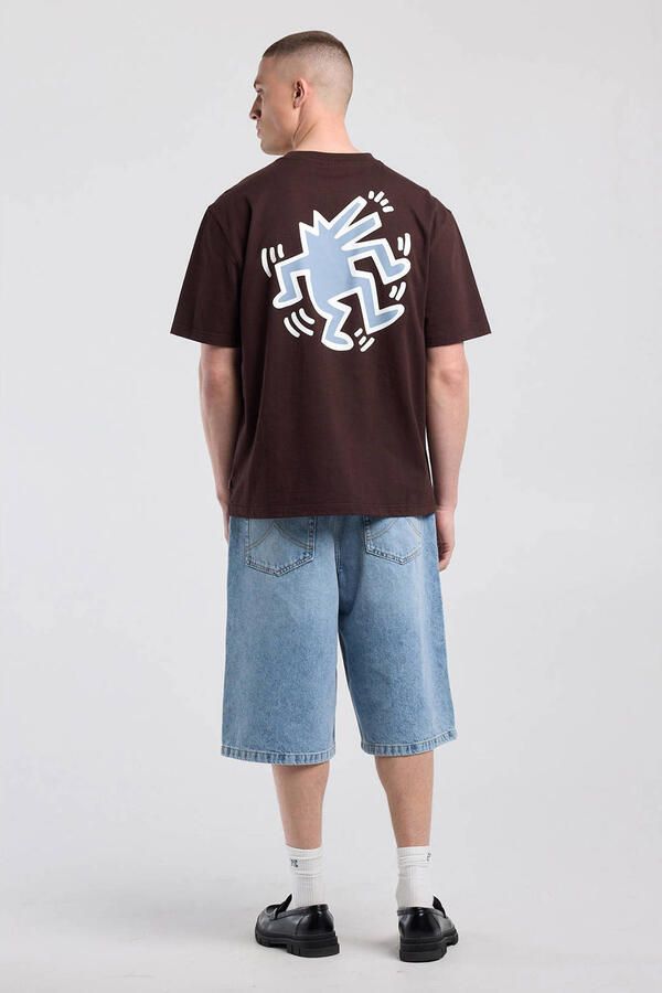 America Today relaxed fit T-shirt met backprint bruin - Foto 2
